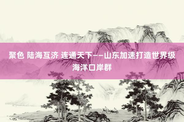 聚色 陆海互济 连通天下——山东加速打造世界级海洋口岸群