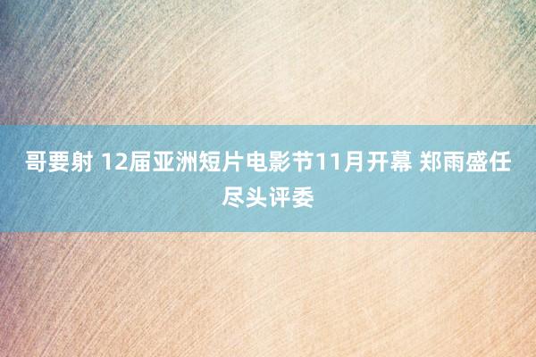 哥要射 12届亚洲短片电影节11月开幕 郑雨盛任尽头评委